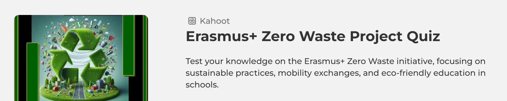 Erasmus+ Zero Waste Project Quiz
